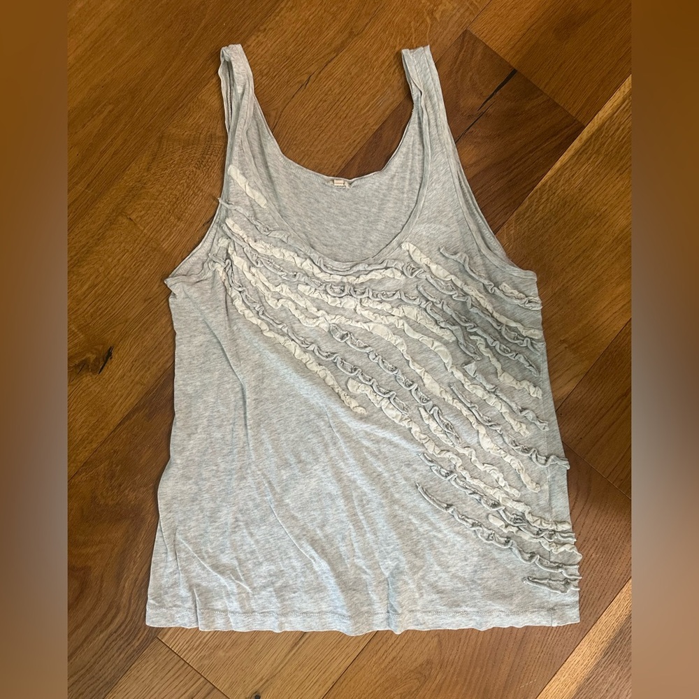 J.Crew tank top. XL. Grey and white. Good condition.